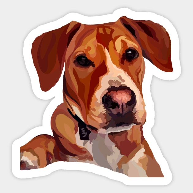 Puppy portrait Sticker by Poohdlesdoodles